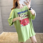 Estilo de rua Hoaya Camiseta feminina Algodao Manga curta