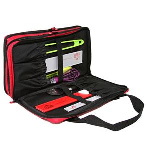 Estojo Chef para Facas e Utensílios - 12 Bolsos Vermelho - Vermelho