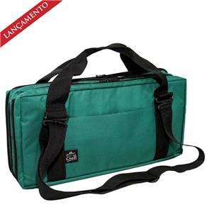 Estojo Chef para Facas e Utensílios - 16 Bolsos Verde - Verde