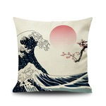 Étnicas estilo retrô Monte Fuji Impressão Series Atira fronha Pillow case