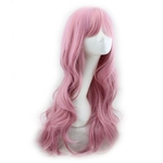 European and American Blue Gradient Pink Wig Female Gradient Cos Wig Thin Teng Purple Long Curly Hair Wholesale Spot