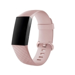 Faixa de relógio de padrão de diamante de silicone macio Bakeey para Fitbit carga 3