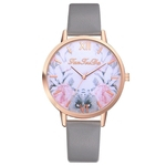 FANTEEDA FD159 Mulheres Rose Gold Quartz Strap rel¨®gio de pulso Moda Casual