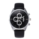Fashion Casual Men's Watch Stainless Steel Leather Belt Watch
