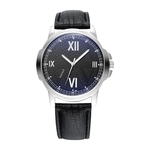 Fashion Classic Blue Glass Simple Dial Luminous Pointer Men's Quartz Watch