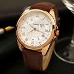 Fashion Classic Openwork Diamond Leather Belt Men's Business Quartz Watch