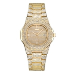 Fashion Diamond Women Watch Steel Luxury Ladies Crystal Rhines-tone Quartz Watch