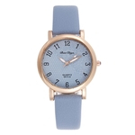 Fashion Lady Quartz Assista PU Leather Strap Dot Grain mostrador analógico Adorável Relógio de pulso