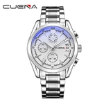 Fashion Men Crystal Stainless Steel Analog Quartz Wrist Watch Bracelet