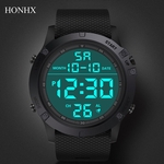 Militar Sports Watch Luxo Homens de Moda Digital LED Water Resistant Assista