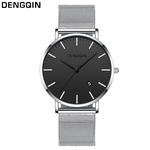 Fashion Quartz Date Watches Luxury Brand Stainless Steel Strap Men's Wrist Watch