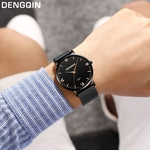 Fashion Quartz Date Watches Luxury Brand Stainless Steel Strap Men's Wrist Watch