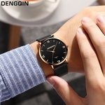 Fashion Quartz Date Watches Luxury Brand Stainless Steel Strap Men's Wrist Watch