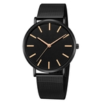 Fashion Quartz Watch Women Men Mesh Stainless Steel Quality Casual Wrist Watch