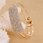 Fashion Square elegante cristal All-jogo Bracelet