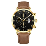 Fashion Watches Men Leather Bracelet Quartz Wrist Watch