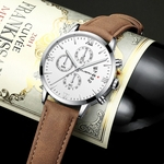 Fashion Watches Men Leather Bracelet Quartz Wrist Watch