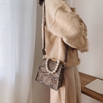 Fashion Women Hasp Snake Printing HandBag Phone Bag Shoulder Bag Messenger Bag