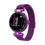 Fashion Women's Watch IP67 Waterproof Bluetooth Smart Wristwatch HD Diamond Cutting Heart Rate HP Monitoring Sport Fitness Crystal Decoratio