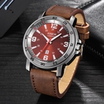 Fashion xiMen Sports Date Analog Quartz Leather Stainless Steel Wrist Watch