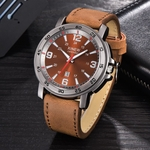 Fashion xiMen Sports Date Analog Quartz Leather Stainless Steel Wrist Watch