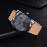 Female Fashion Temperament Leather Belt With Simulated Quartz Round Watch D