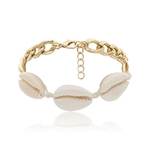 Feminino Simples Retro Cadeia Shell Punk Pulseira Mix-match pulseira estilo