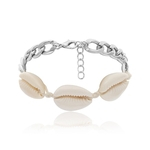 Feminino Simples Retro Cadeia Shell Punk Pulseira Mix-match pulseira estilo