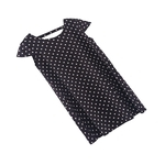 Feminino Verão Vintage Polka Dot Manga Curta Traseira V Neck Mini Maxi Vestido