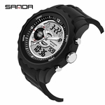 Sanda Men's Classic Fashion Electronic Watch LED Belt Sports Double Display