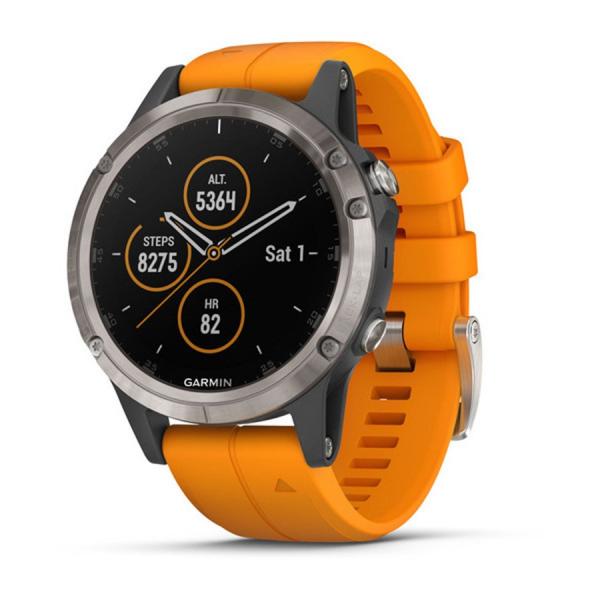 Fenix 5 Plus - em Titanium - Tela de Safira - Smartwatch Gps Premium Multiesportivo com Música - Garmin