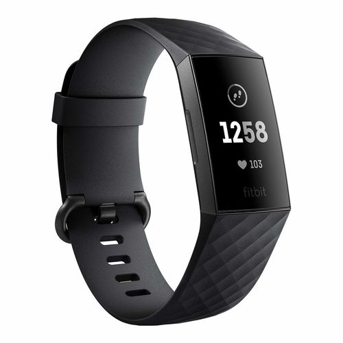 Fitbit Charge 3 Preto com 1 Pulseira Small + Large