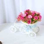 HUN Flor artificial e triciclo Bonsai para Home Dinning ornamento Tabela