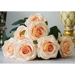 Flores artificiais Rose Bouquet Falso flores de seda rosas artificiais de plástico 10 Heads nupcial Ramalhete do casamento por Decoração Casamento Casa Garden Party