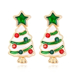 Orelha bonito Series Natal Studs árvore de Natal Papai Noel Elk Mulheres dos desenhos animados Rhinestone Brincos