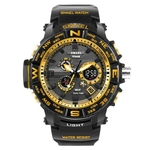 Smael Homens Noctilucence Waterproof Alarm Chronograph Outdoor Sports relógio eletrônico