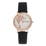 Senhora Borboleta Bead Quartz Assista PU Leather Strap