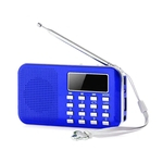 FM AM Radio World Band Receptor Mini Alto-falante Portátil USB TF Com Luz LED