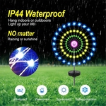 Fogo de artifício à prova d'água ao ar livre Energia solar LED Light Garden Yard Ground Lawn Lamp