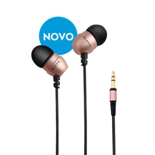 Fone de Ouvido com Fio Intra-auricular Sem Controle - Cor Rosa