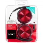 Fone de Ouvido com Microfone Mdr-zx310ap Preto/vermelho Sony