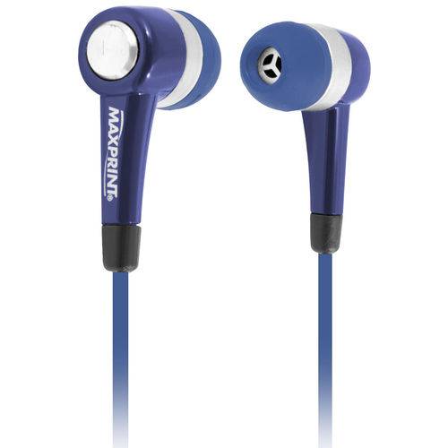 Fone de Ouvido Earphone, Estéreo, Azul 6011482 - Maxsound