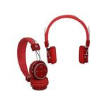 Fone De Ouvido Headphone Bluetooth 3.0 Esfer Sd Aux Rádio Fm Vermelho