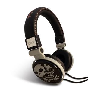Fone de Ouvido Headphone 3D Skull - Cinza
