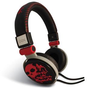 Fone de Ouvido Headphone 3D Skull - Vermelho