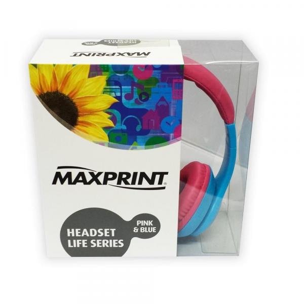 Fone de Ouvido Headphone Maxprint Life Series - Azul/Rosa - 601213-0