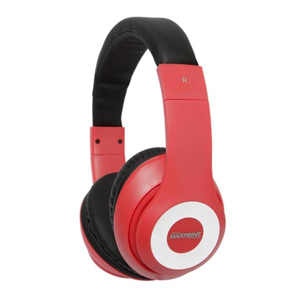 Fone de Ouvido Headset Life Series Vermelho e Preto Maxprint