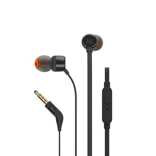 Fone de Ouvido In Ear Preto Jbl T110