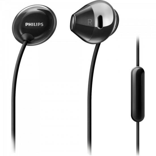 Fone de Ouvido Intra Auricular com Microfone SHE4205BK/00 Preto - Philips