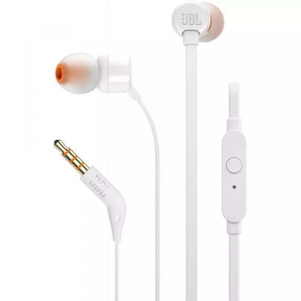 Fone de Ouvido Intra Auricular JBL T110 Branco